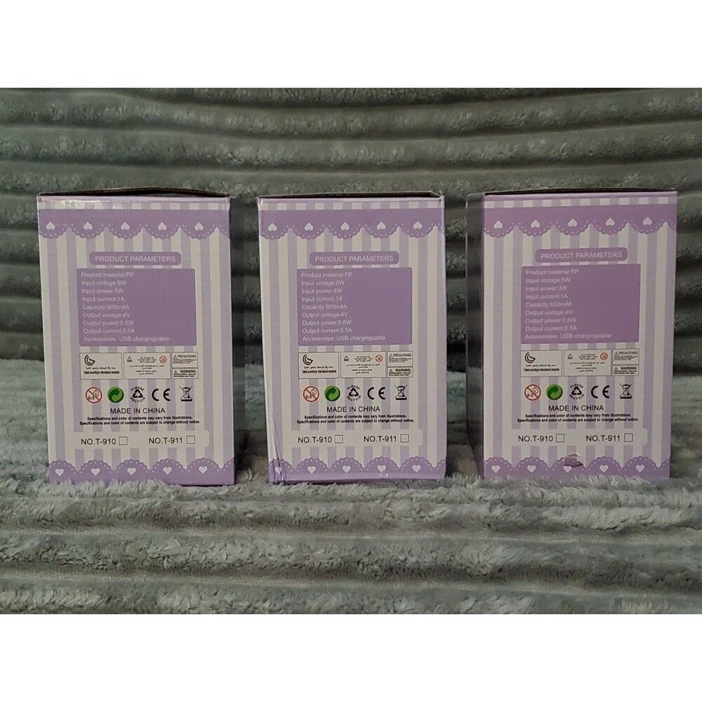 Set of 3 Small Kuromi Table Lamps 2 Black/ 1 Pink New - Picture 2 of 13